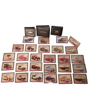 Lot 76 Automobile Collectors Cards Ford, Cadillac, Trucks & Chevrolet with Cases